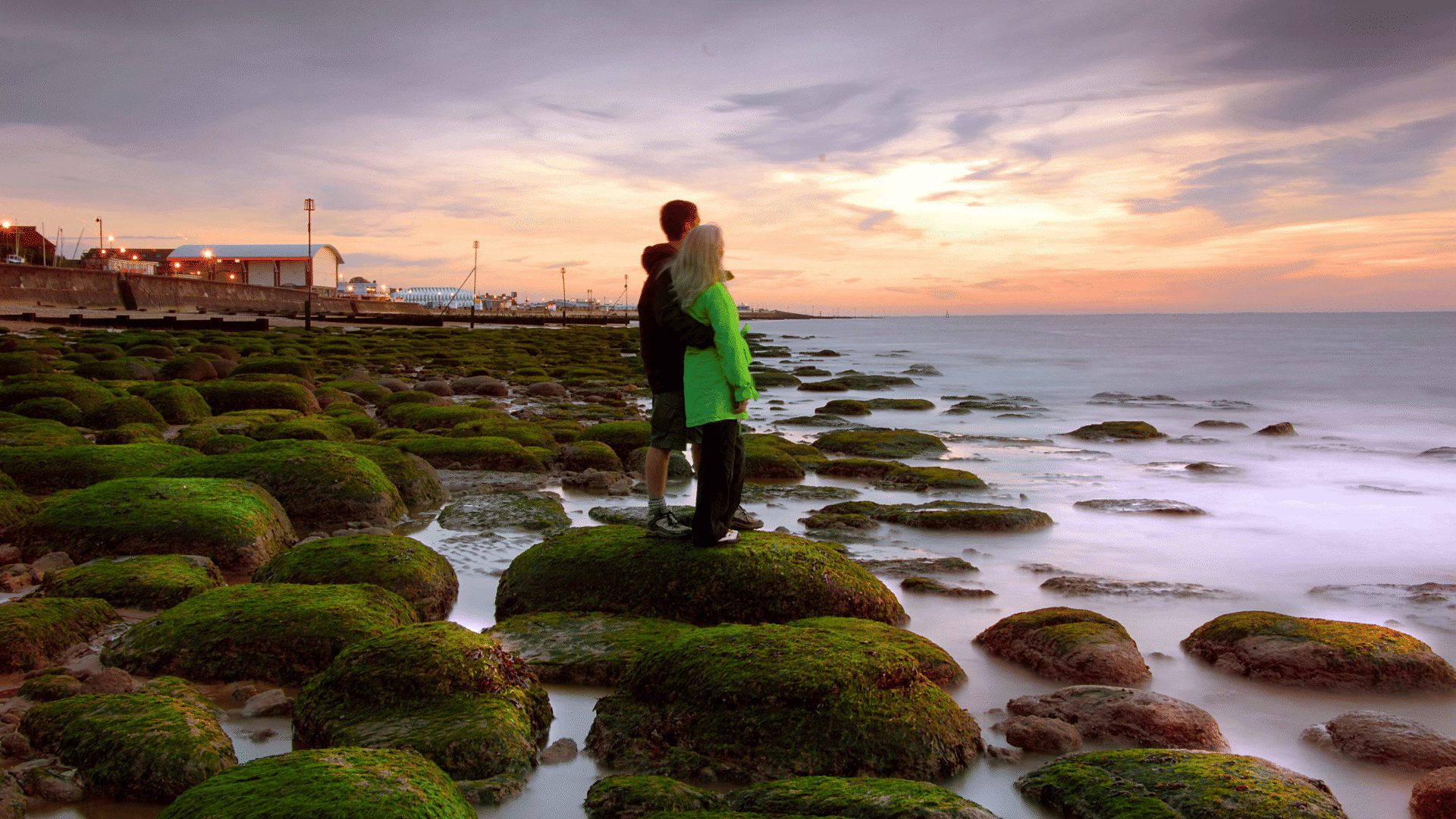 1920 1080 Hunstanton beach sunset 1