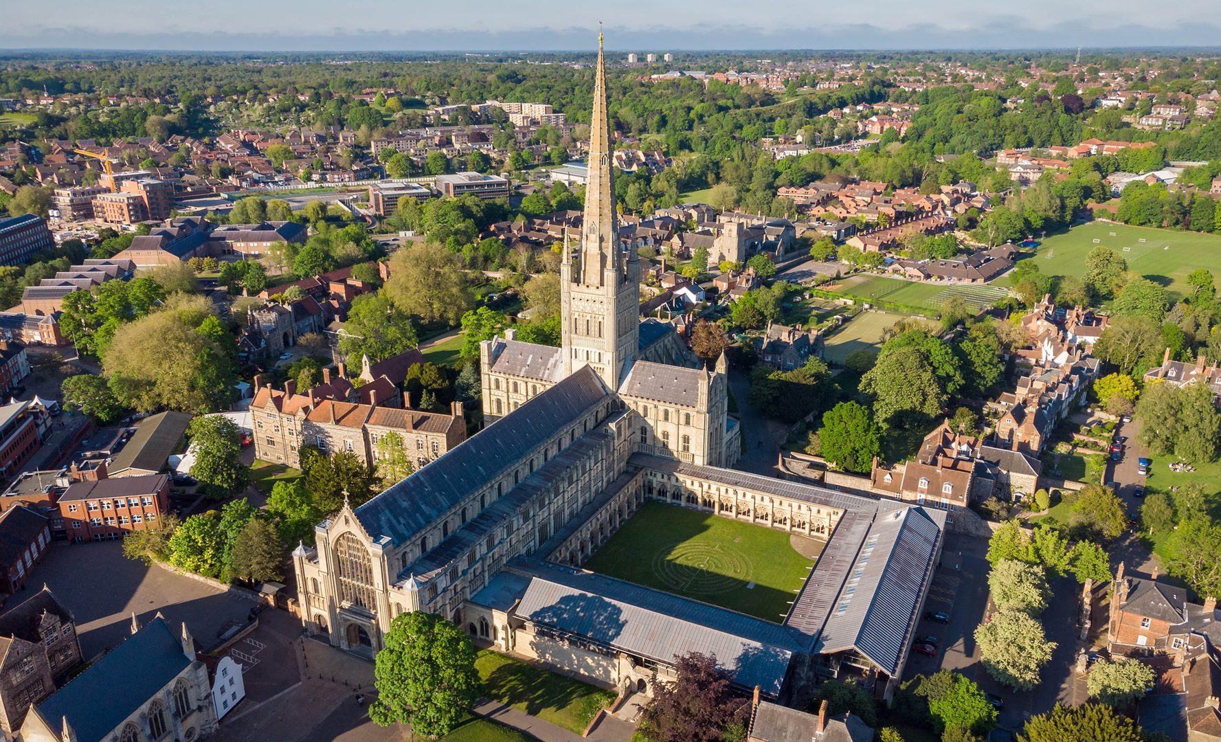 1920 1080 Norwich Cathedral aerial 1