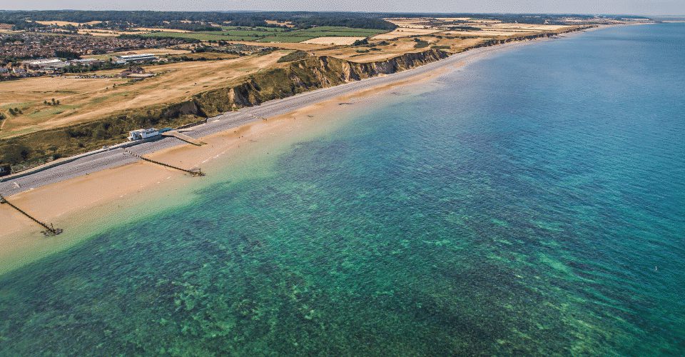 960 640 Sheringham chalk reef golf course aerial 1