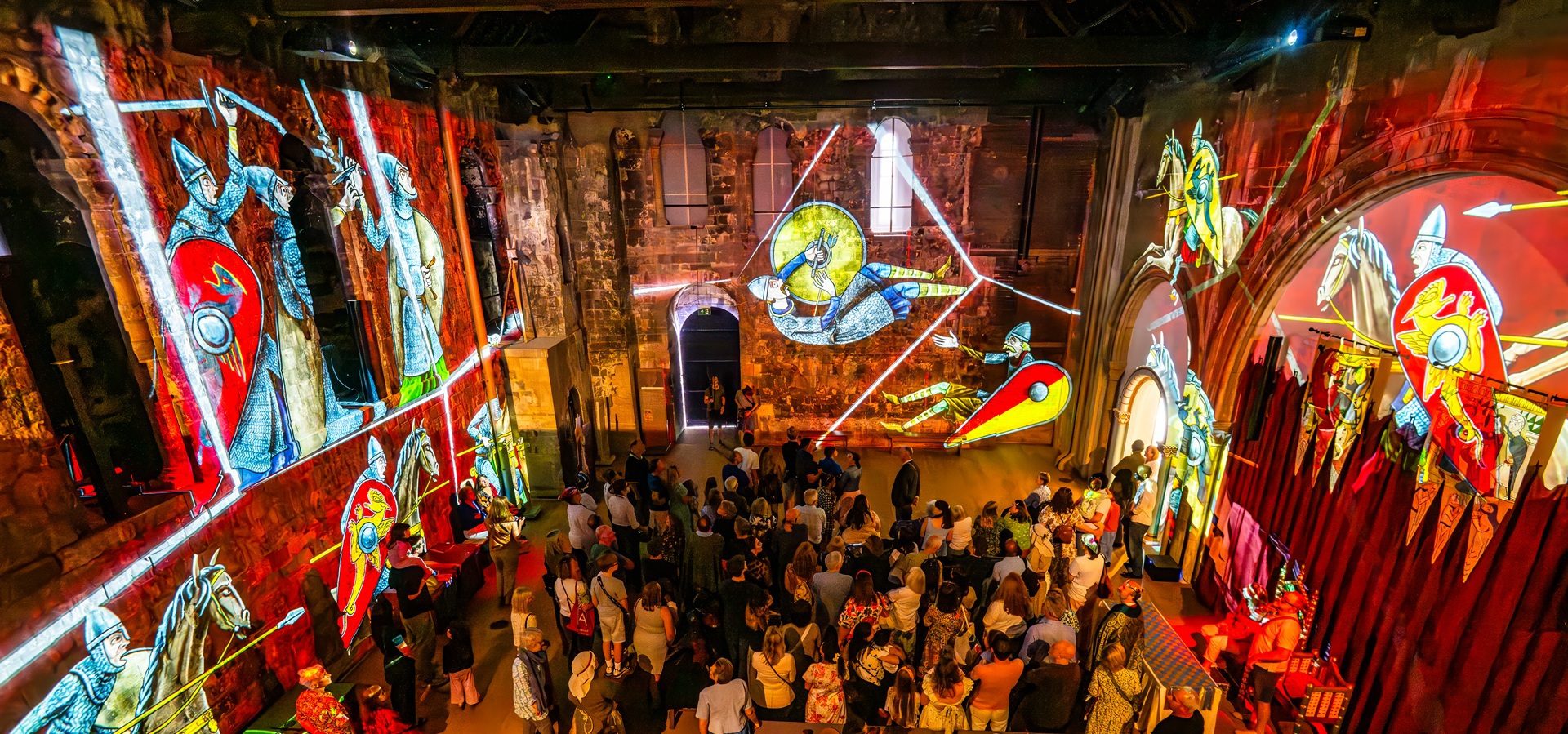 Norwich Castle Keep Royal Palace Reborn 2 Projections in The Great Hall